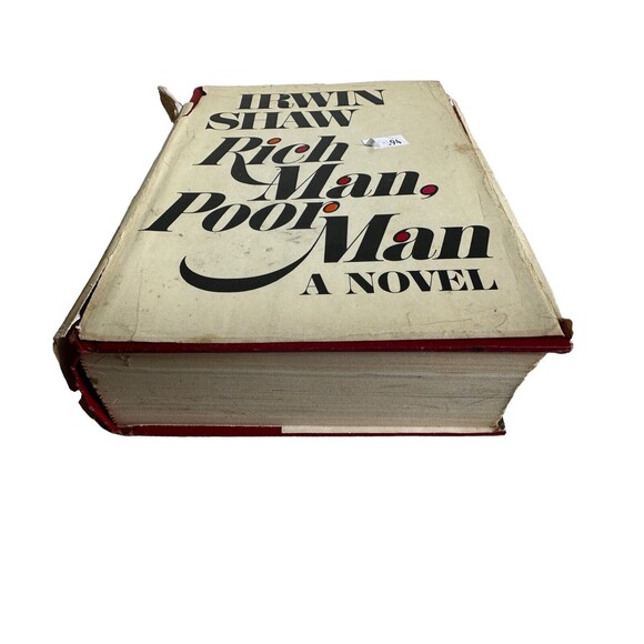 Rich Man Poor Man A Novel IRWIN SHAW Hardcover Red Dust Jacket - Picture 4 of 16